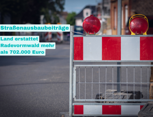 Straßenausbaubeiträge: Land erstattet Radevormwald mehr als 702.000 Euro