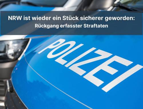NRW ist wieder ein Stück sicherer geworden: Rückgang erfasster Straftaten