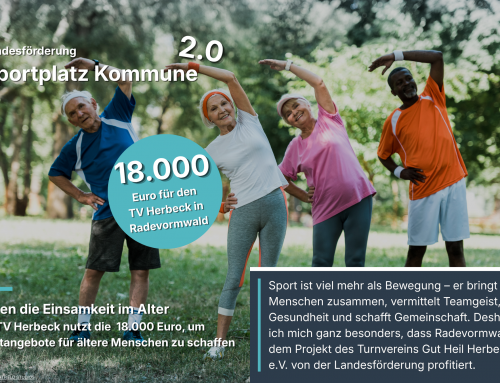 Landesförderung „Sportplatz Kommune 2.0“ – 18.000 Euro für Radevormwald